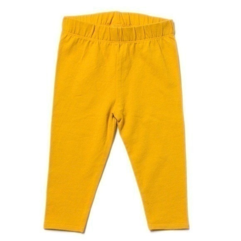 Little Green Radicals Gold Organic Cotton Elastic Waist Leggings Size 5-6Y